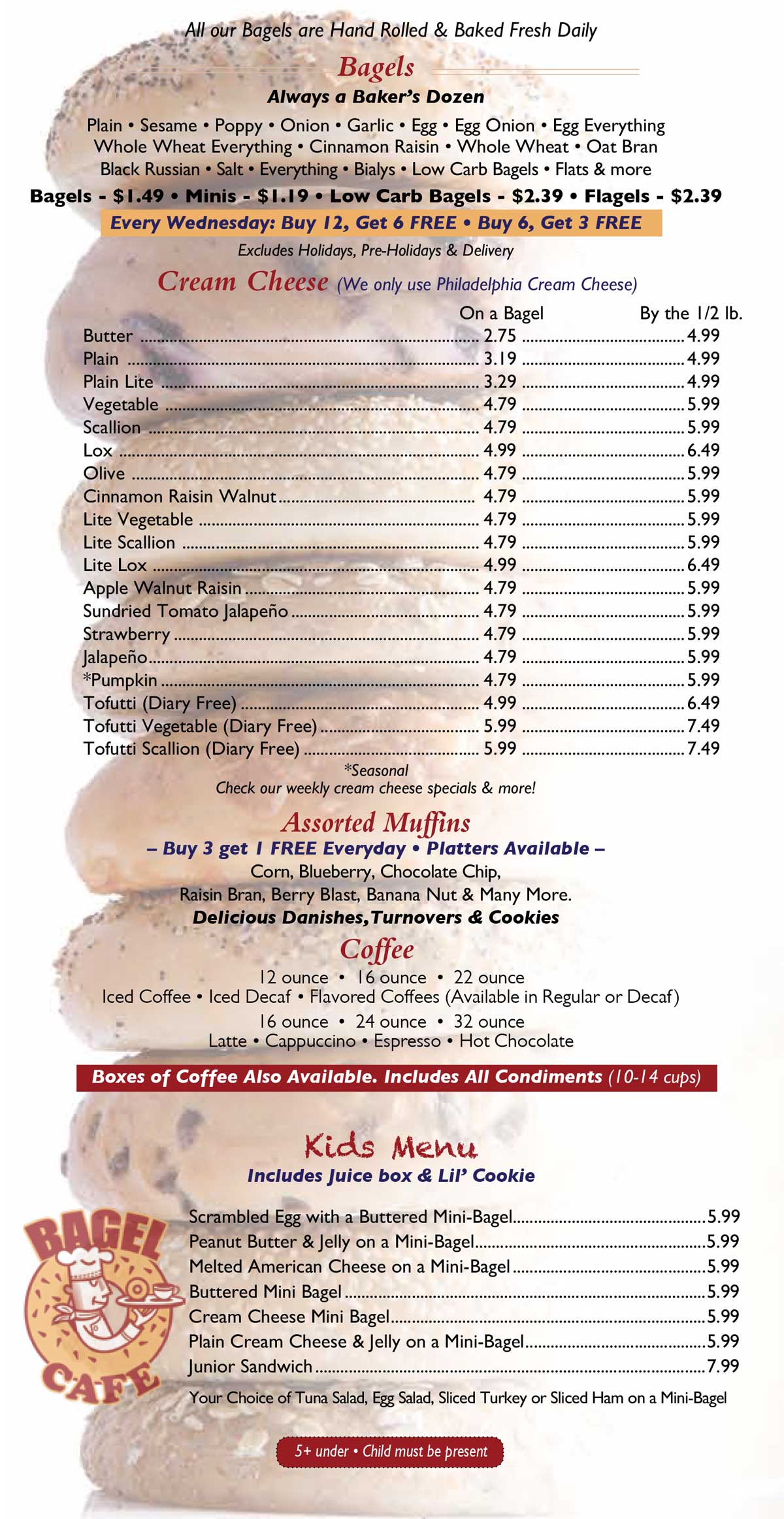 Howard Beach Bagel Cafe Menu